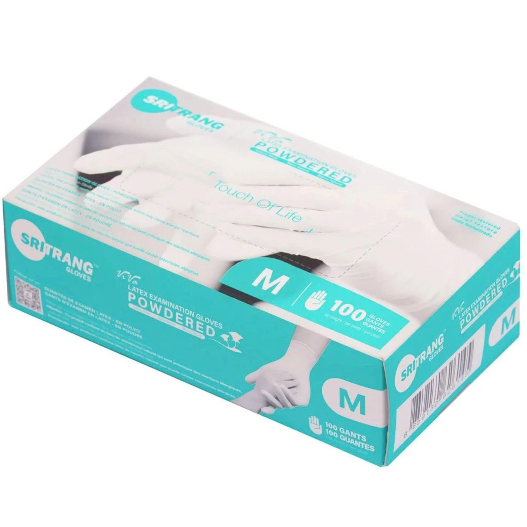 Găng tay cao su y tế có bột Sri Trang Latex Viva 4.8g