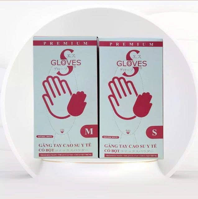  Găng tay y tế có bột Sgloves, găng tay Sri-Trang Thái Lan