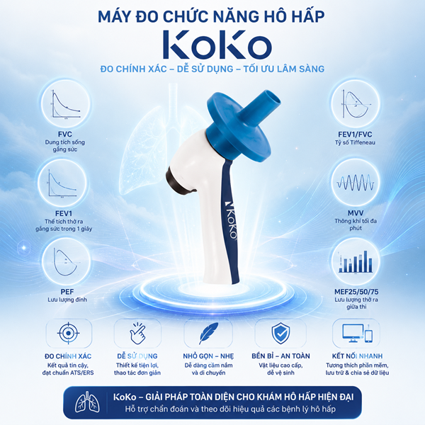 Máy đo chức năng hô hấp KoKo Sx 1000 – Giải pháp đo hô hấp chính xác, hiện đại
